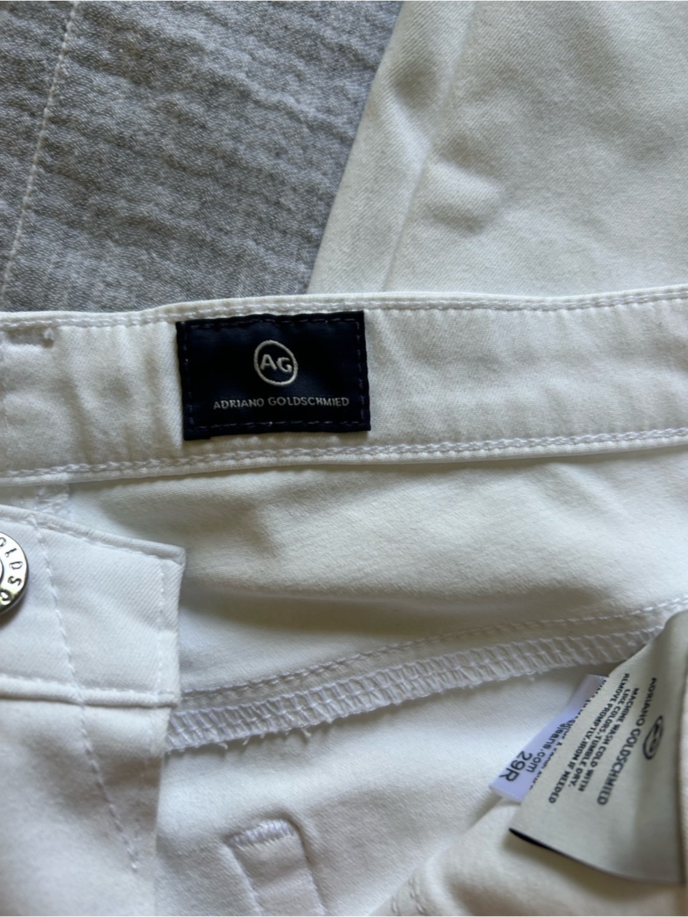 AG Adriano Goldschmid the Legging Ankle Super Skinny Jeans women size 29 R white - Picture 6 of 15